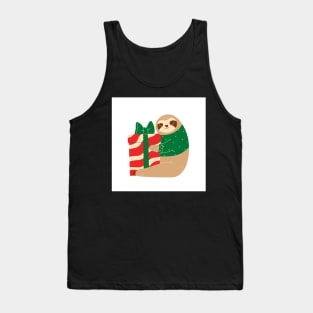 Christmas Otters Hug Present Tank Top